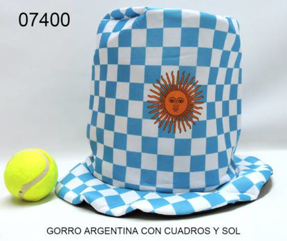 Imagen de GORRO ARGENTINA CON CUADROS Y SOL 2.24